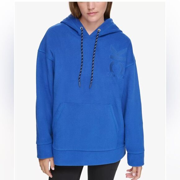 CALVIN KLEIN PERFORMANCE Women's Embroidered Fleece Hoodie S - Picture 5 of 6